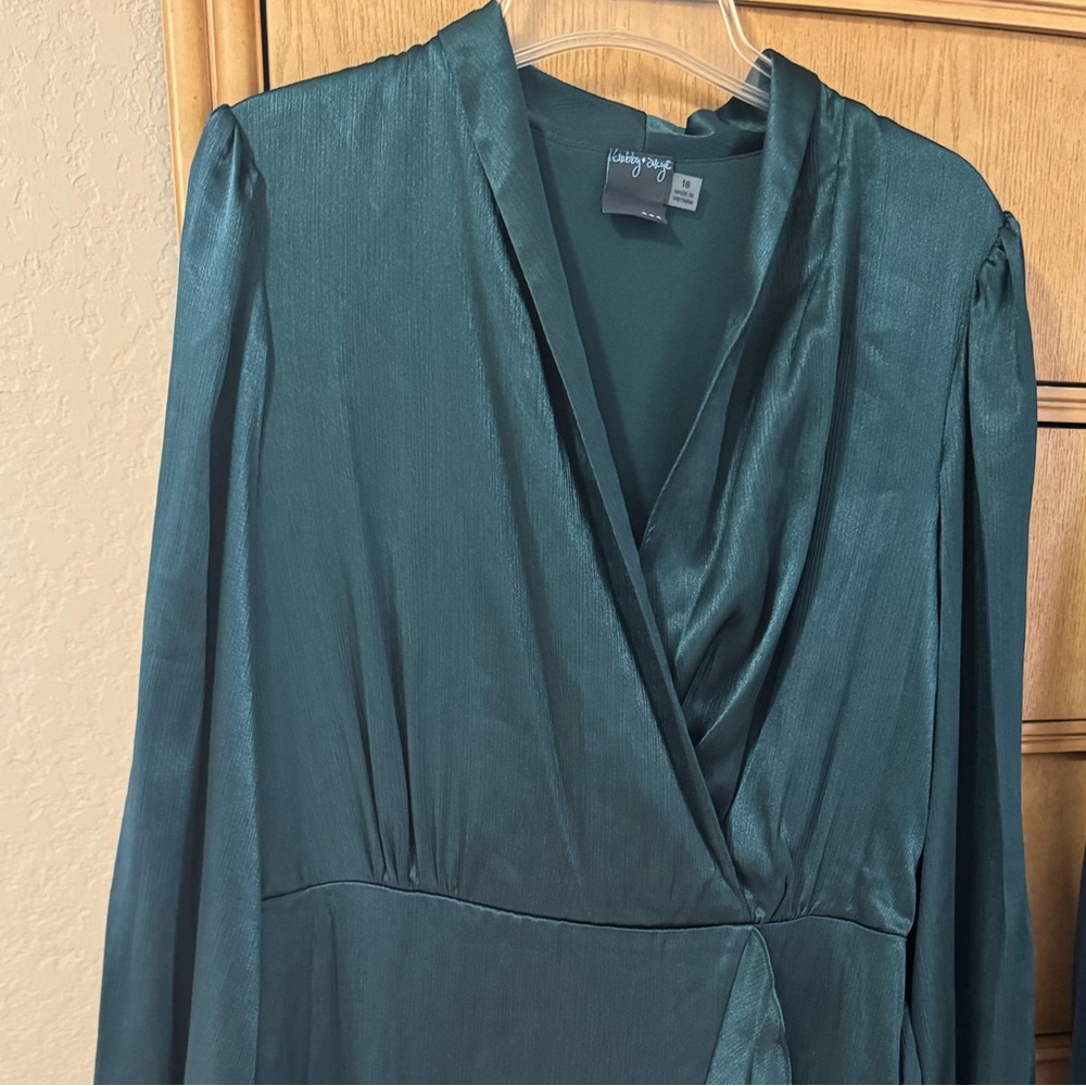 Elegant Teal Wrap Dress